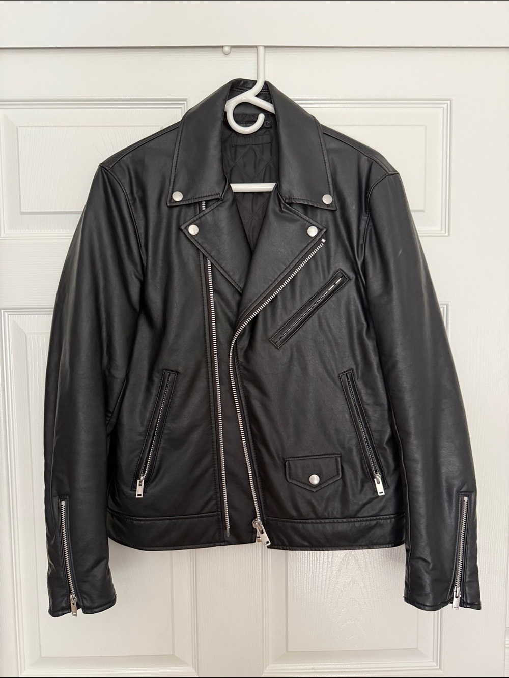 Uniqlo Black Leather Moto Jacket